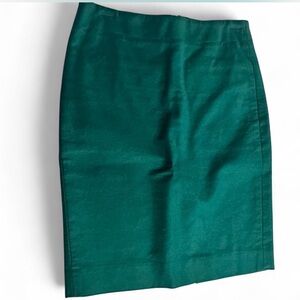 J. Crew Green Pencil Skirt